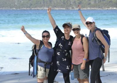 Happy bushwalking participants 2019 event at Tasmanian Iconic Walks