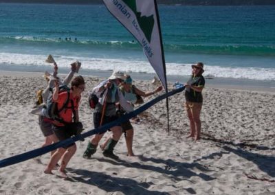 Happy participants Tasmania hiking events 2019 finish line at Tasmanian Iconic Walks