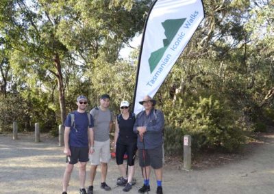 Start line in 2019 hiking Tasmania event at Tasmanian Iconic Walks