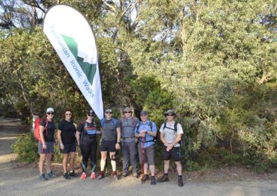 Start line of hiking in Tasmania event 2019 with Tasmanian Iconic Walks