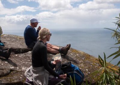 2020 Tasmanian Iconic Walks hiking participants rest stop