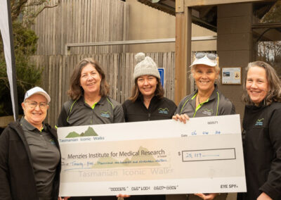 2024 tasmanian iconic walks board with funds raised for the menzies institute for medical research